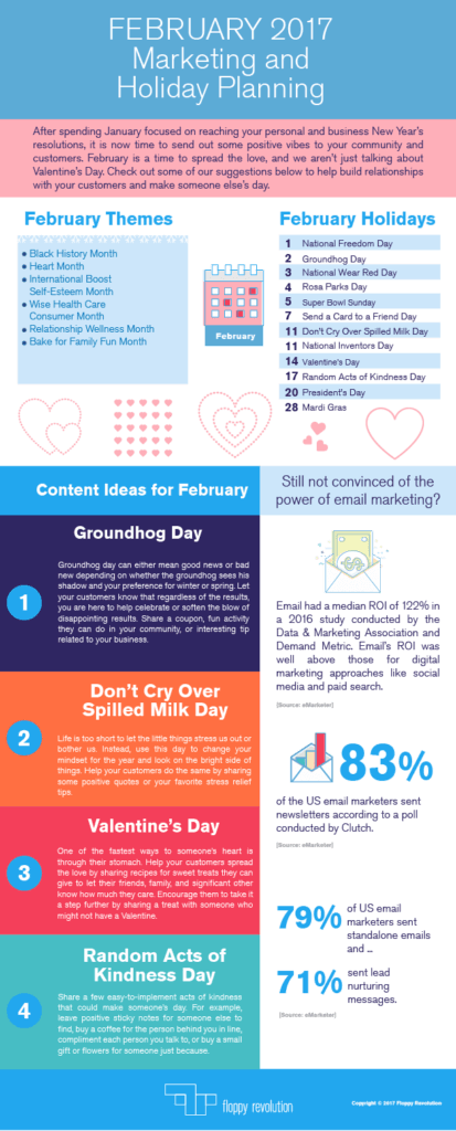 marketing planning February infographic