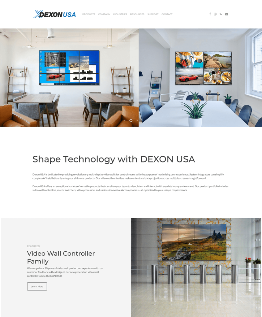 Dexon USA ecommerce website, product page