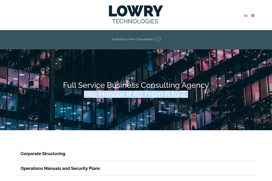 Lowry Technologies Website