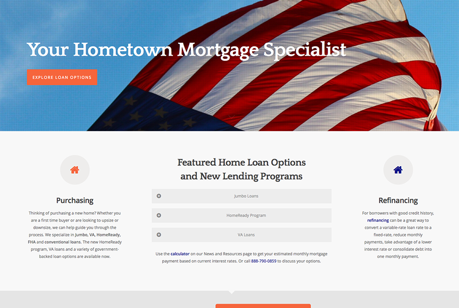 Hometown Mortgage website